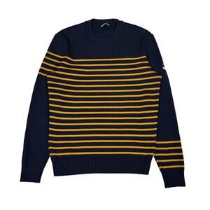 Saint James Olow Drukkin Virgin Wool Striped Sweater Men's Large Nautical Preppy